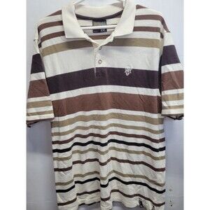 Vtg Southpole Shirt Mens XXL Black Striped Grudge Skater Hip Hop 90s Y2K Polo 2X